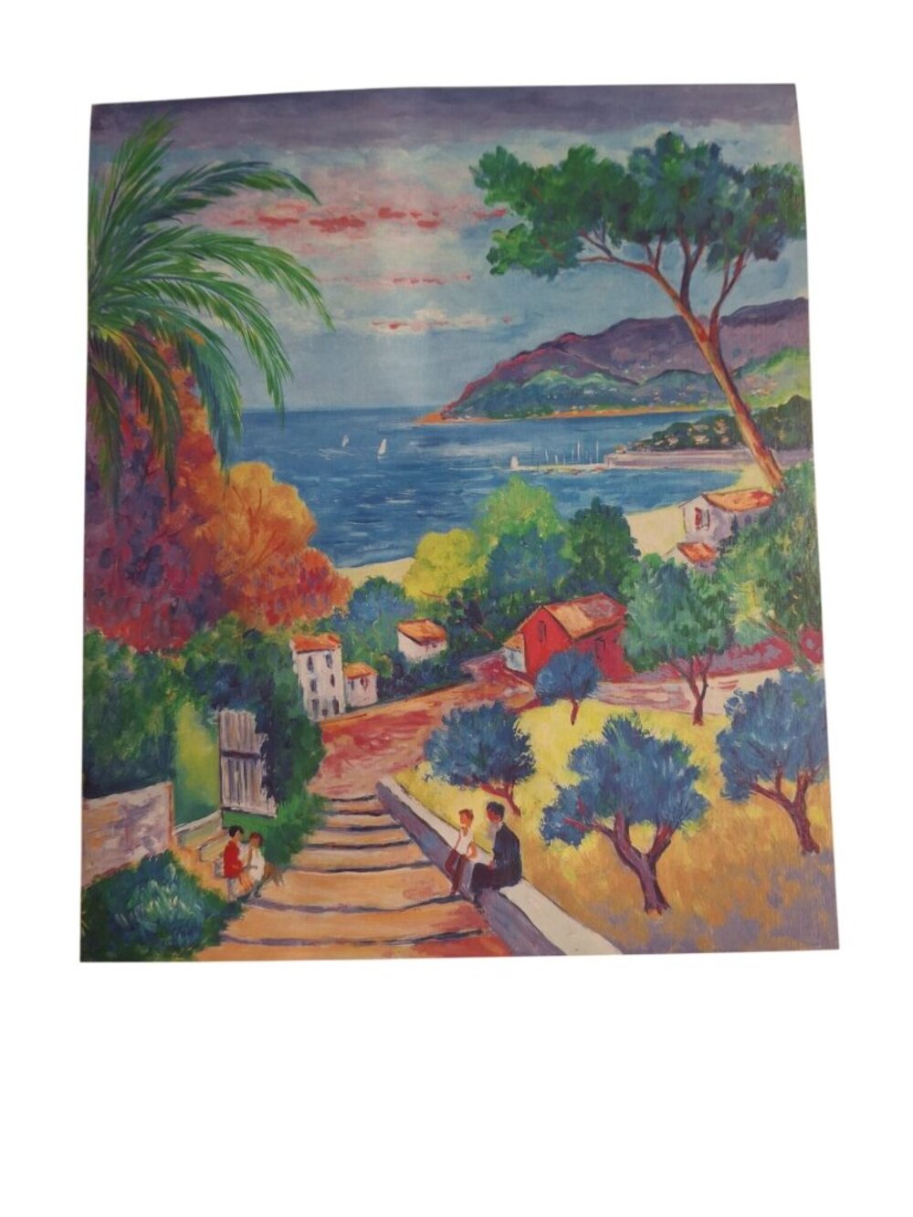 Jean Claude Picot Paysage aux 3 Enfants Seriolithograph COA Park West 2005 Art